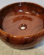 Eucalyptus Wood Bathroom Vessel Sink Signed & Numbered New!!!