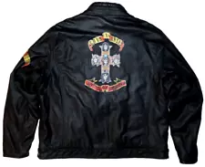 GUNS N ROSES Size 2XL WILSONS LEATHER ROCKS JACKET Genuine APPETITE DESTRUCTION