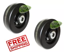 TWO 6" DECK WHEELS, FOR NEW HOLLAND 914A SERIES, 60" SIDE DISCHARGE MID-MOUNT