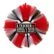 21" Teacher Appreciation Wreath, Red, Black & White Wreath