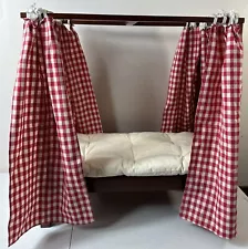 American Girl 24” Tall Canopy Bed Elizabeth 4 Poster Wood Frame for 18” Doll