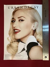 Singer Gwen Stefani for Urban Decay eyeshadow 2015 Print Ad