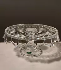 Vintage Shannon 24% Lead Crystal Slovakia Ireland Glass Cake Stand