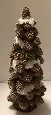 14 Inch Pine Cone Tree W/snow