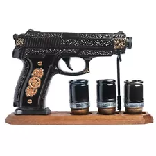 CERAMIC BOTTLE-SHTOF SOUVENIR DECANTER "PISTOL, GUN" FOR VODKA WHISKEY 0.5L #2