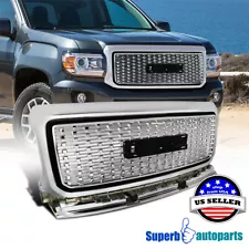 Fits 2015-2018 GMC Canyon Front Bumper Hood Grille Silver Coated Grill Pickup (For: GMC Canyon)