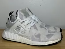 Size 9.5 - Adidas NMD XR1 White Duck Camo Mens Running Shoes BA7233