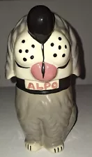 Dan the Dog Alpo Dog Treat Ceramic Canister Cookie Jar Container Made in USA