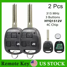 2 for Lexus LS400 GS400 1998 1999 2000 Remote Car Key Fob HYQ1512V - 4C Chip (For: 1999 LS400)