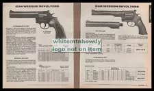 1992 DAN WESSON 357 Mag 6" & 357 Supermag Revolver 2pg PRINT AD prices & specs