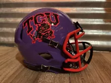 Custom TCU Horned Frogs Speed Mini Helmet