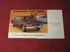 1963 AMC Nash Rambler Sales Brochure Booklet Catalog Old