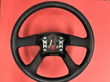 03-06 GM SILVERADO SIERRA LEATHER BLACK STEERING WHEEL WITHOUT FUNCTIONS USED (For: More than one vehicle)