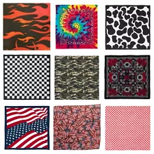 Printed Bandanas 22x22 Various Styles! New