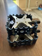 Vintage Diamondback BMX Bear Trap Pedals 9/16” Old School Anodized Blue Rare MTB