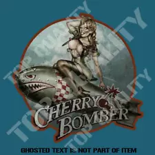 PIN UP GIRL BOMBER Decal Sticker for Man Cave Hot Rod Retro Vintage USA Stickers