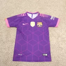 Lionel Messi Nike Dri Fit Rakuten Jersey FCB Soccer Futbol Size 14 Unicef Fifa