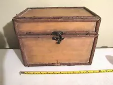 Large Wooden Storage Chest Functional & Decorative 11x7x8 Metal Clasp