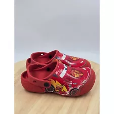 Crocs lightning mcqueen kids classic clogs shoes red size 13C