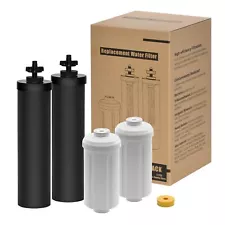 Black and Fluoride Filters Bundle Replacement for Big Berkey Water Filter Sys...