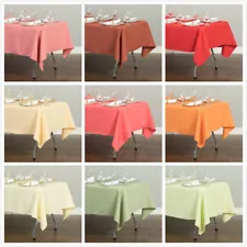 1/10PK LinenTablecloth 60 x 126 in Polyester Tablecloths for Wedding Event Party