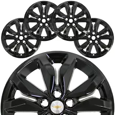 4 for Chevrolet Impala LT 2016-20 Black 18" Wheel Skins Full Rim Covers Hub Caps