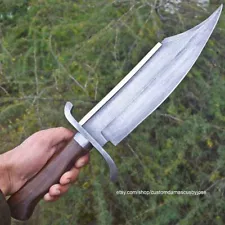 Alamo Musso Knife Full Tang Bowie Knife Hunting Knife Carbon Steel Survival