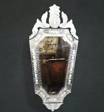 Venetian Style Etched Multi Panel Wall Hanging Mirror