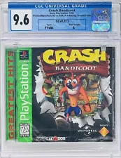 Crash Bandicoot [Greatest Hits] (PlayStation 1 PS1) CGC 9.6 A New Factory Sealed