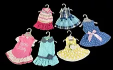 6 Piece lot Of Girl Dog Dresses Size Small Great For Spring & Summer!