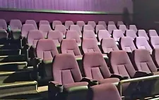 Movie Theatre Fabric Seats / Chairs Used - 4 Chair Set Lot - Good Condition