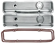 LT1 Style Aluminum Valve Covers w/ Gaskets For Small Block Camaro Chevelle Nova