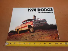 1974 Dodge Power Wagon pickup truck sales brochure 6pg 4wd W150 W200 ORIGINAL