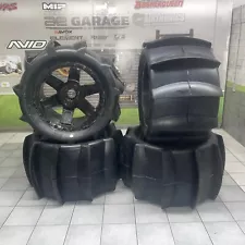 PRO-LINE 1179 SLING SHOT 3.8 SAND TIRES ON BLACK WHEELS FOR 17mm MT