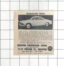 1963 The Volkswagen Karmann Ghia For Sale £1009, Brighton