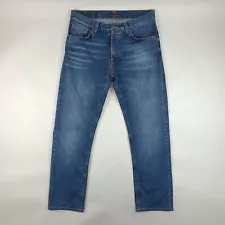 Nudie Jeans Fearless Freddie Men's 32x28 Blue Visions Organic Cotton Denim