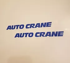 Auto Crane Logo Decal Kit (Set of 2) BLUE Boom Truck Replacement Stickers 25.75"