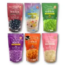 WuFuYuan Tapioca Pearls Boba Bubble Tea 6 Variety Flavors 8.8 Oz. Your Choice