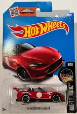 2016 ð¥HOT WHEELS ð 15 MAZDA MX-5 MIATA 8/10 NIGHT BURNERZ RED 88/250