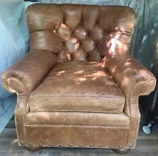 VINTAGE RALPH LAUREN LEATHER WRITER'S CHAIR