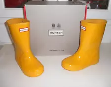 NIB HUNTER KIDS ORIGINAL RAIN BOOTS~YELLOW ~US SIZE 10B/11G-UK 9