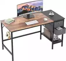 HOMIDEC Computer Gaming Desk Office Work Desk Brown & Black 120x50x75cm