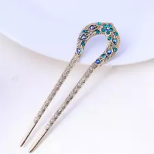 Vintage Hair Accessories Antique Bronze Plated Hairpins U Shape Hair Stick Pin