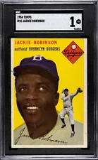 1954 Topps JACKIE ROBINSON #10 SGC 1 POOR, BROOKLYN DODGERS CENTERED