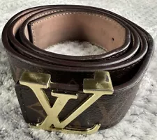 Louis Vuitton Ceinture LV Initial Monogram Canvas Belt 50 / 125 Made In France