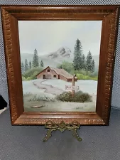 Original Oil Painting"FARM HOUSE For Sale " Signed