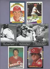 Pete Rose 7 Different Cards - 3 from his special set too!