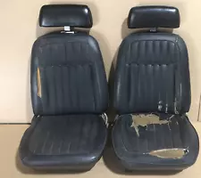 69 Camaro Original Bucket Seats with tracks and headrests 69 deluxe comfortweave