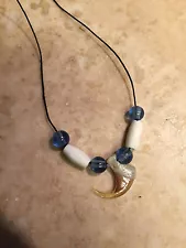 ONE Native american made Bobcat claw necklace real claw Mountain Man rendezvous