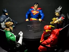 Custom 1:12 Scale Justice League Table And Chairs For Action Figures